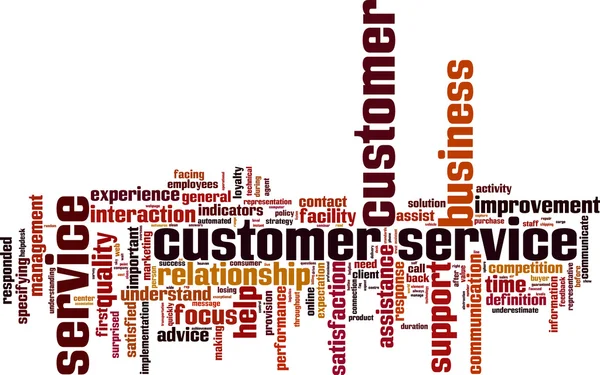 Service à la clientèle word cloud — Image vectorielle