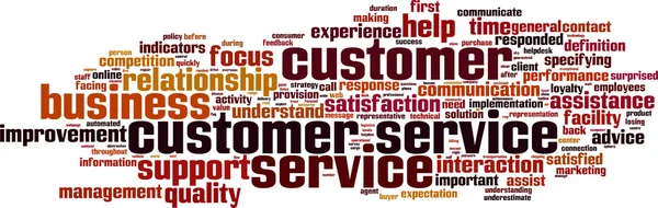 Servicio al cliente word cloud — Vector de stock