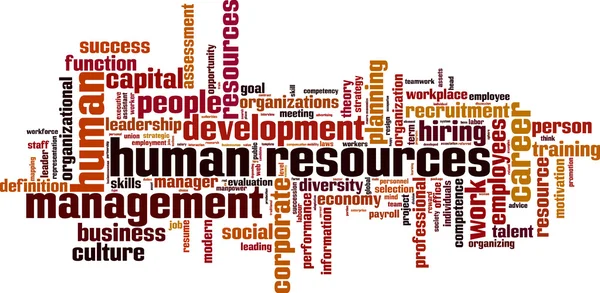 Ressources humaines word cloud — Image vectorielle