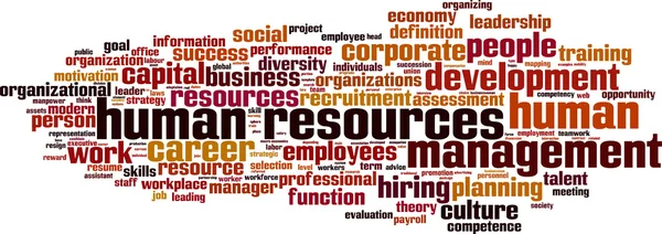 Human Resources word cloud — Stock Vector