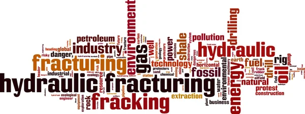 Hydraulic Fracturing word cloud — Stock Vector