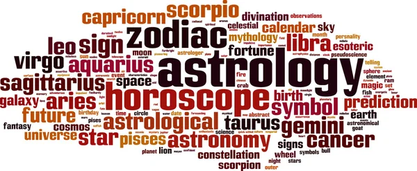 Astrologia nuvem de palavras — Vetor de Stock