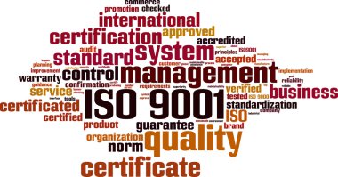 ISO 9001 word cloud clipart