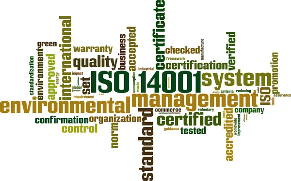 ISO 14001 kelime bulutu — Stok Vektör