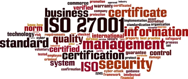 ISO 27001 word cloud — Stock vektor
