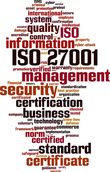 ISO 27001 word cloud — Stockvector