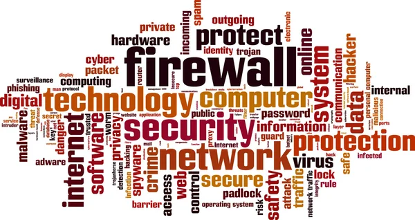 Firewall nuvem de palavras — Vetor de Stock