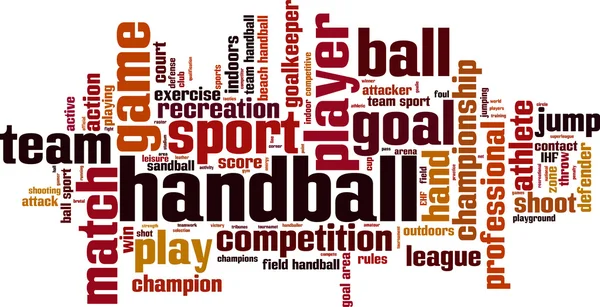 Handballwortwolke — Stockvektor