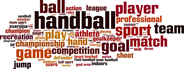 Handball word cloud