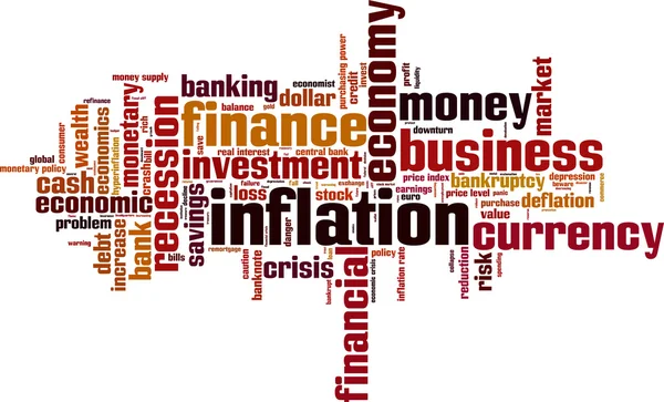 Wortwolke Inflation — Stockvektor