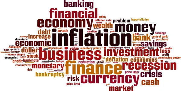 Chmura słowa inflacji — Wektor stockowy