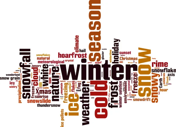 Winter Word Cloud — Stock vektor