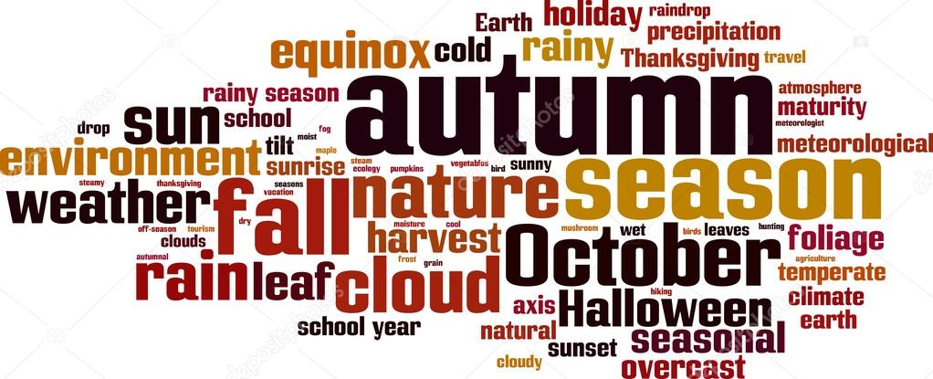 Autumn word cloud
