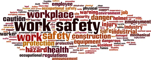 Sicurezza sul lavoro Word Cloud — Vettoriale Stock