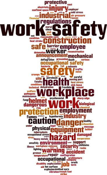 Seguridad en el trabajo Word Cloud — Vector de stock