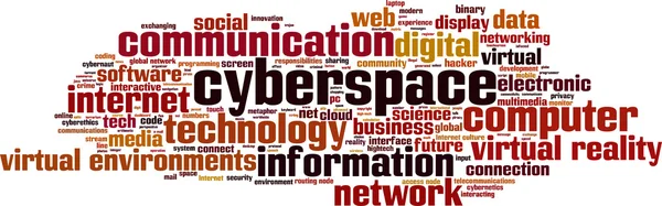 Cyberspace word cloud — Stock Vector