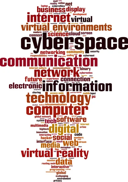 Cyberrymden word cloud — Stock vektor