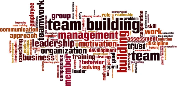 Team building word cloud — Stock Vector