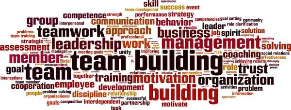 Nuage de mots team building — Image vectorielle