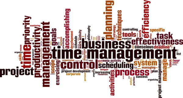 Time management szó felhő — Stock Vector