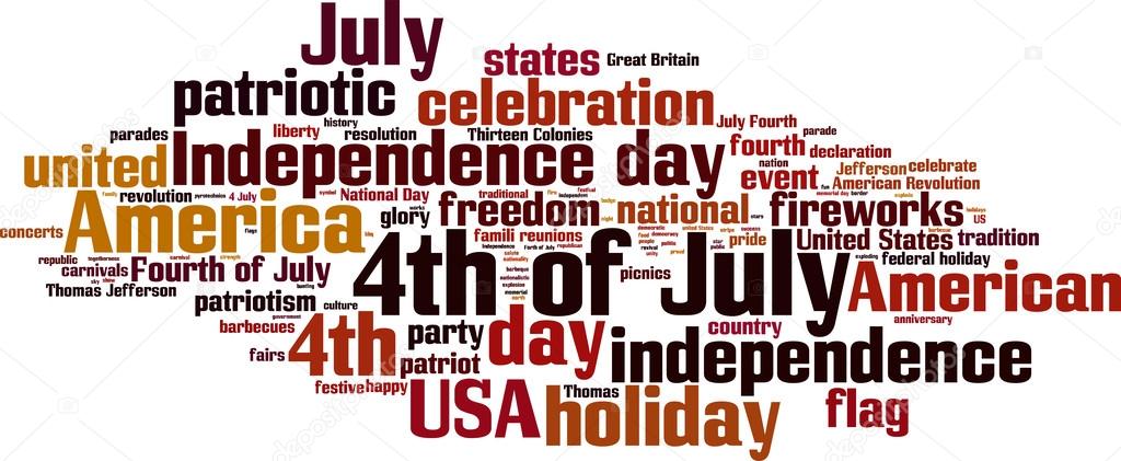4th of July word cloud