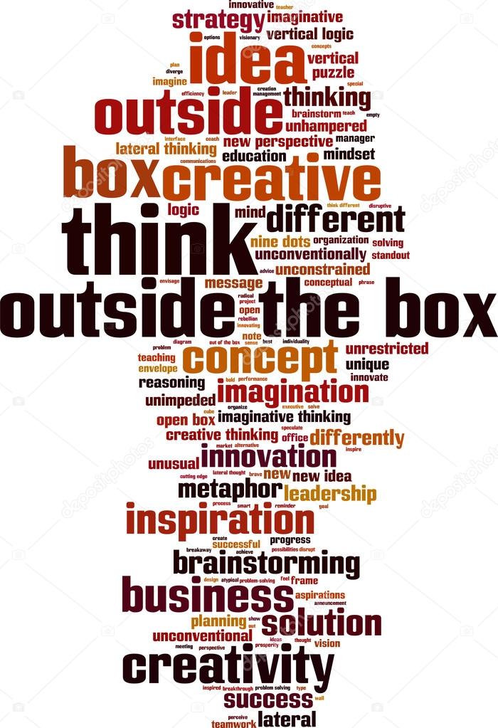 Think outside the box word cloud