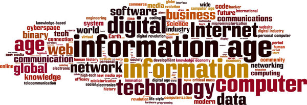 Information age word cloud