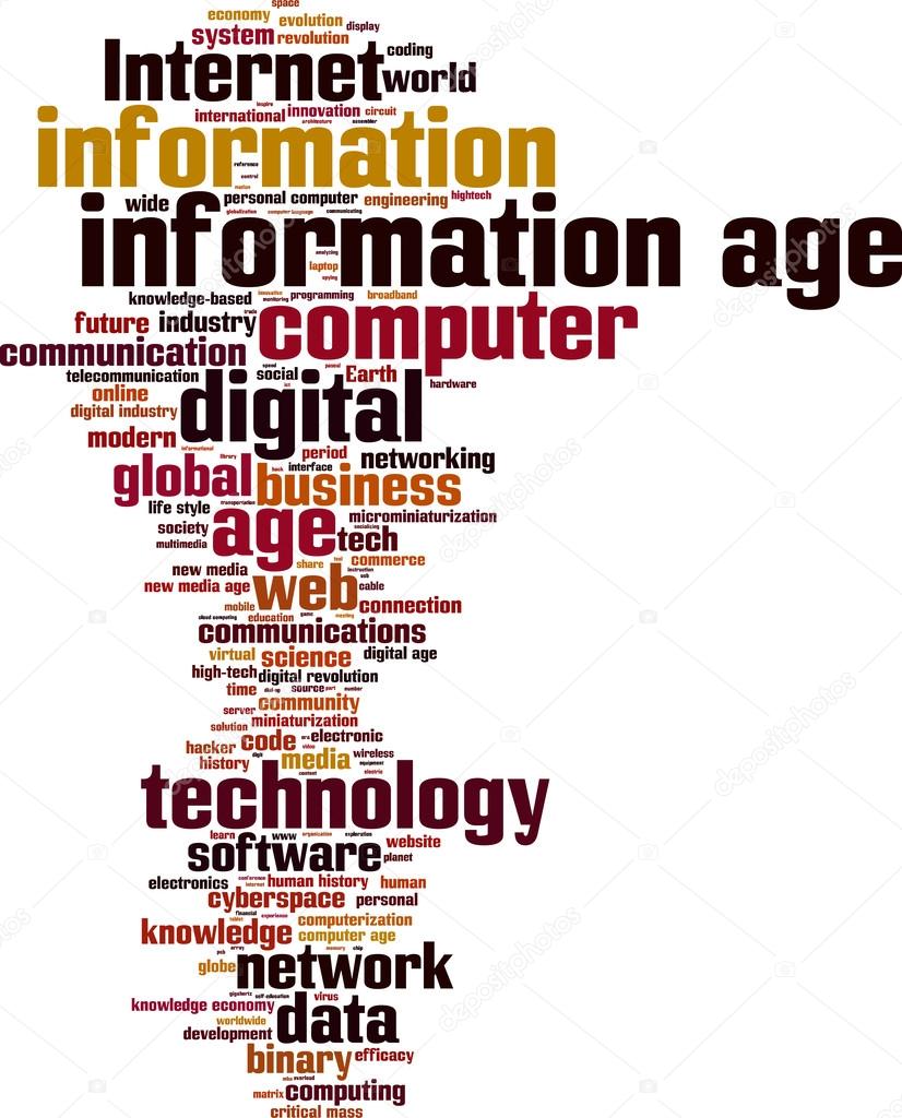 Information age word cloud