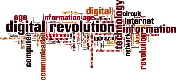 Nube de palabras revolución digital — Archivo Imágenes Vectoriales
