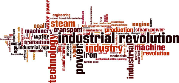 Industrial revolution word cloud