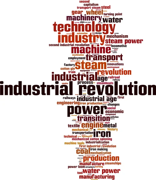 Rivoluzione industriale parola cloud — Vettoriale Stock