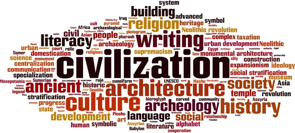 Civilización palabra nube — Archivo Imágenes Vectoriales