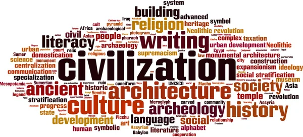 Civilization word cloud — Stock Vector