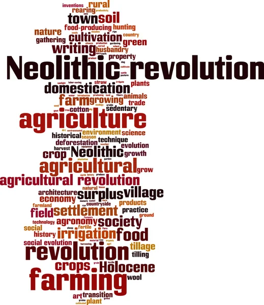 Néolithique révolution mot nuage — Image vectorielle