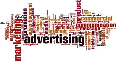 Advertising word cloud clipart