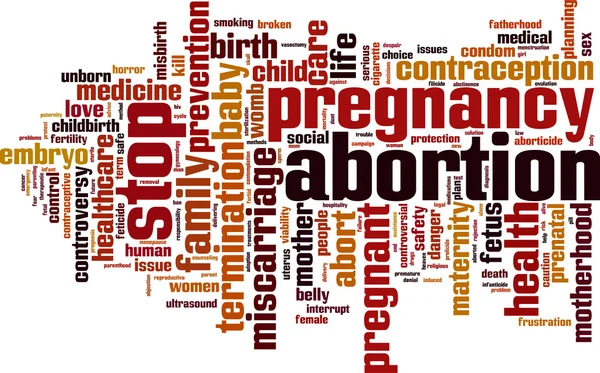 Abortion word cloud — Stock Vector