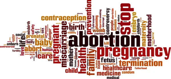 Abortion word cloud — Stock Vector