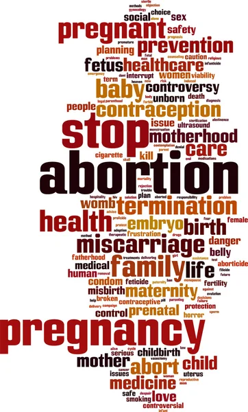 Abortion word cloud — Stock Vector