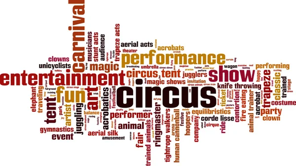 Облако цирковых слов — стоковый вектор