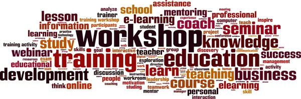 Workshop word cloud — Stockvector