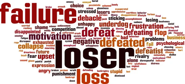 Loser word cloud — Stock Vector