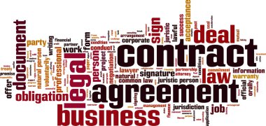 Contract word cloud clipart