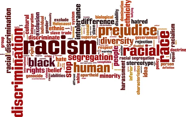 Racism word cloud — Stock Vector