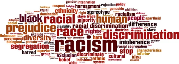 Racism word cloud — Stock Vector