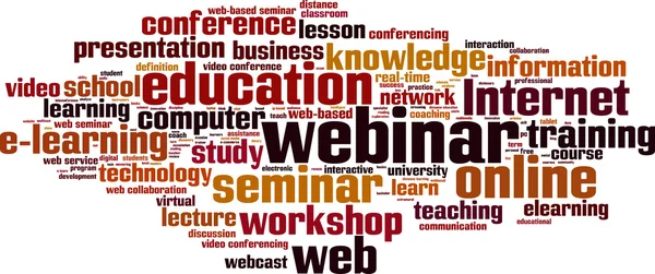 Webinaire nuage de mots — Image vectorielle