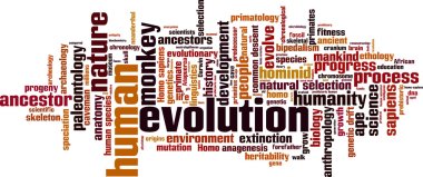 Evolution word cloud clipart