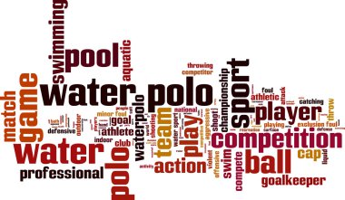 Water polo word cloud clipart