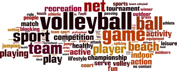 Volleyball word cloud — Stock Vector