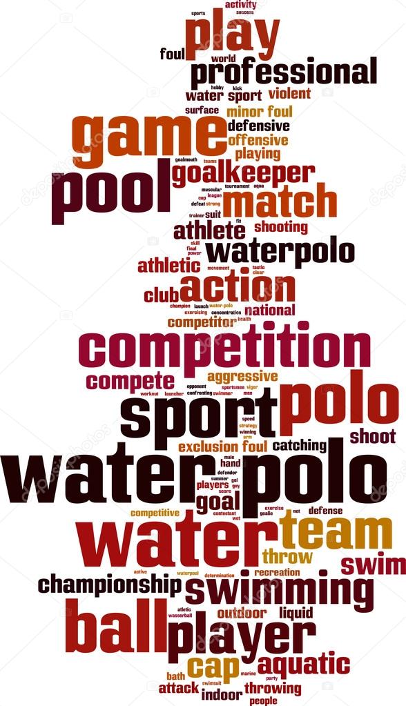 Water polo word cloud