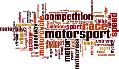 Motor sporları kelime bulutu
